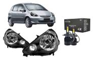 Par farol astra 2003 a 2011 foco duplo mascara cromada + super led 6000k