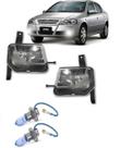 Par farol auxiliar astra 2003 a 2012 zafira 2005 a 2012 vidro - ai + lâmpadas h3 super branca 55 wts