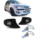 Par farol auxiliar celta 2000 a 2006 vidro - ai +lâmpadas h3 super branca 55 wts