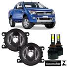 Par Farol Auxiliar Ford Ranger 2012 a 2016 Super Led