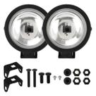 Par Farol Auxiliar Mini Milha Redondo Universal 85mm Cristal Carro Caminhonete Caminhão