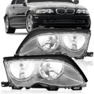 Par Farol Bmw Serie 3 Máscara Cromada 2003 2004 2005 Foco Duplo