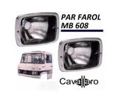 Par Farol Caminhão Mb 608 708 Com Aro Cromado