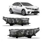 Par Farol Corolla 2014 A 2016 Manual Elétrico Led C/ Xênon