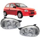 Par farol corsa 1994 a 2002 cromado vidro