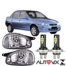 Par farol corsa calssic cromado 2003 a 2010 super branca led