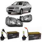 Par farol corsa g2 montana mascara negra e super led 6000k