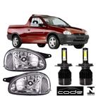 Par farol corsa pickup 1994 a 2002 cromado v super led 12/24 Par farol corsa pickup 1994 a 2002 cromado v super led 12/24