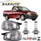 Par farol corsa pickup 1994 a 2002 cromado vidro lampadas halogenas Par farol corsa pickup 1994 a 2002 cromado vidro lampadas halogenas