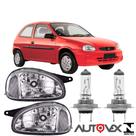 Par farol corsa wind 1994 a 2000 cromado e halogenas 8.5k Par farol corsa wind 1994 a 2000 cromado e halogenas 8.5k