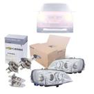 Par Farol Cromado Relgulagem Eletrica Lampada H1 H7 Kit Nova Astra 2003 A 2011 Kit2627