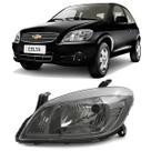 Par Farol Dark Chrome Celta Prisma 2011 Em Diante Foco Simples Usa Lampada H4