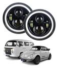 Par Farol de Led Redondo 7 Polegadas Angel Eyes Drl Seta
