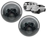 Par Farol de Led Redondo 7 Polegadas Angel Eyes Drl Seta