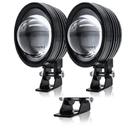 Par Farol De Milha 50mm Olho De Mosca Com Strobo Para Moto