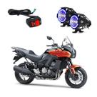 Par Farol de Milha Angel Eye U7 Azul para Moto Kawasaki Versys 1000 2012 2013