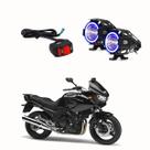 Par Farol de Milha Angel Eye U7 Mini Azul para Moto TDM 900 2002 2003 2004 2005 2006 2007 até 2022 Par Farol de Milha Angel Eye U7 Mini Azul para Moto TDM 900 2002 2003 2004 2005 2006 2007 até 2022