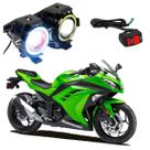 Par Farol de Milha Angel Eye U7 para Moto Kawasaki NINJA 300 2014 2015 2016 2017 2018 2019 2020 2021 2022