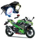 Par Farol de Milha Angel Eye U7 para Moto Kawasaki NINJA 400CC 45CV 2017 2018 2019