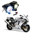Par Farol de Milha Angel Eye U7 para Moto Kawasaki NINJA ZX 12 R 1200 2001 2002 2003 2004 2005 2006 2007 2008 até 2022