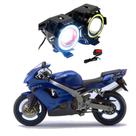 Par Farol de Milha Angel Eye U7 para Moto Kawasaki NINJA ZX 9R 900CC 1994 1995 1996 1997 1998 1999 2000 até 2022