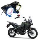Par Farol de Milha Angel Eye U7 para Moto Kawasaki Versys 300 2007 2008 2009 2010 2011 2012 2013 2014 2015 até 2022