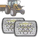 Par farol de milha auxiliar retangular 15 leds jeep agricola
