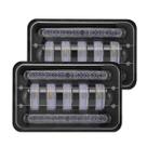 Par Farol de Milha LED Retangular H4 80W com DRL Alto Baixo Chip Cree Universal 12V 24V Off Road 6000K
