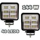 Par Farol de Milha Luz auxiliar LED 144W Jeep Caminhonete trator Iluminação noturna neblina LE-6721 Par Farol de Milha Luz auxiliar LED 144W Jeep Caminhonete trator Iluminação noturna neblina LE-6721