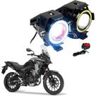 Par Farol de Milha para Moto CB500X 2017 2018 2019 Angel Eye U7 Mini
