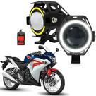 Par Farol de Milha para Moto CBR 250R 2012 2013 Angel Eye U7 Mini