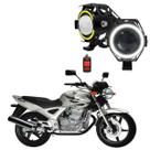 Par Farol de Milha para Moto CBX 250 TWISTER 2001 até 2008 e 2016 até 2019 Angel Eye U7 Mini Par Farol de Milha para Moto CBX 250 TWISTER 2001 até 2008 e 2016 até 2019 Angel Eye U7 Mini