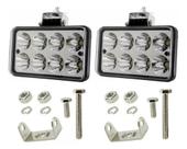 Par Farol De Milha Retangular Led 24w 12v 24v Caminhão Carro