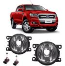 Par Farol De Milha Universal Ford Ranger 2017 2018 2019 2020 + Lâmpada