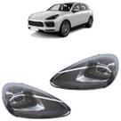 Par Farol Dianteiro Cayenne 2011 2012 2013 Máscara Cromada Full Led