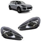 Par Farol Dianteiro Cayenne 2014 A 2017 Máscara Cromada Full Led