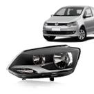 Par Farol Duplo Mascara Negra Fox Spacefox 2011 Ate 2014 Com Regulagem Manual Usa Lampada H7 / H1