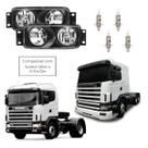Par Farol Duplo Milha Neblina Scania S4 R114 R124 + Lâmpadas
