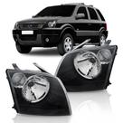 Par farol ecosport 2003 a 2008 negro aro cromado pisca cristal Par farol ecosport 2003 a 2008 negro aro cromado pisca cristal