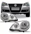 Par farol elétrico polo 2006 a 2014 cromado foco duplo