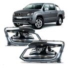 Par Farol Elétrico Vw Amarok 2017 A 2023 LED Com Motor