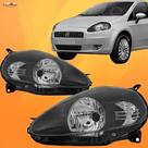 Par Farol Fiat Punto 08 2009 2010 2011 2012 Máscara Negra