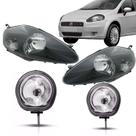 Par Farol Fiat Punto Máscara Negra 2008 Até 2012