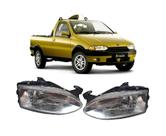 Par farol fiat strada g1 1996 97 98 99 00 2001 vidro