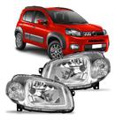 Par Farol Fiat Uno Vivace Way 2011 À 2014 Cromado Par Farol Fiat Uno Vivace Way 2011 À 2014 Cromado