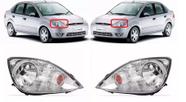 Par Farol Fiesta Hatch Sedan Cromado 2003 2004 2005 2006