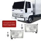 Par Farol Ford Cargo 1991 a 1999 Com Lâmpada H4 Retangular