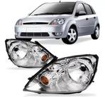 Par farol ford fiesta 2003 04 05 06 2007 pisca ambar cromado