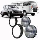 Par Farol Fusca Kombi 74 75 76 A 93 94 96 com Aro na Cor Preta