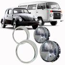 Par Farol Fusca Kombi Com Aro Cromado 74 75 76 A 93 94 95 96